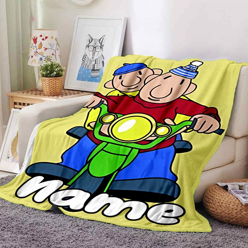 Customiz Name Personality Pat and Mat Blanket Soft &Warm Sofa Office Bed Travel Lunch Break Blanket, Gift Suitable All Seasons