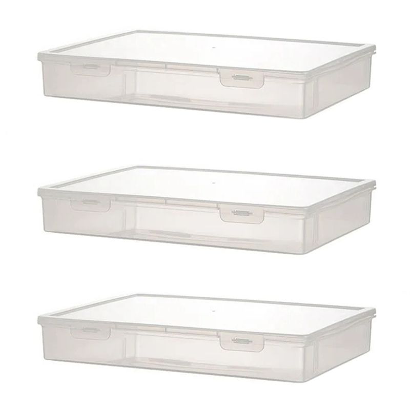 AEE4-3PCS A4 Size Organiser Book Organiser Office File Box Transparent File Organiser Children s Puzzle Organisers
