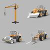 Alloy Excavator Construction Toy For Kids With Inertia Drive And Articulated Joints