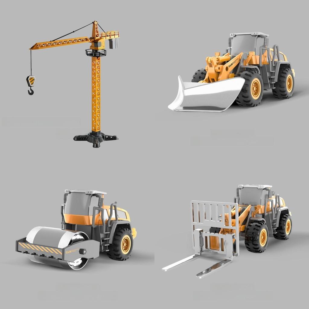 Alloy Excavator Construction Toy For Kids With Inertia Drive And Articulated Joints