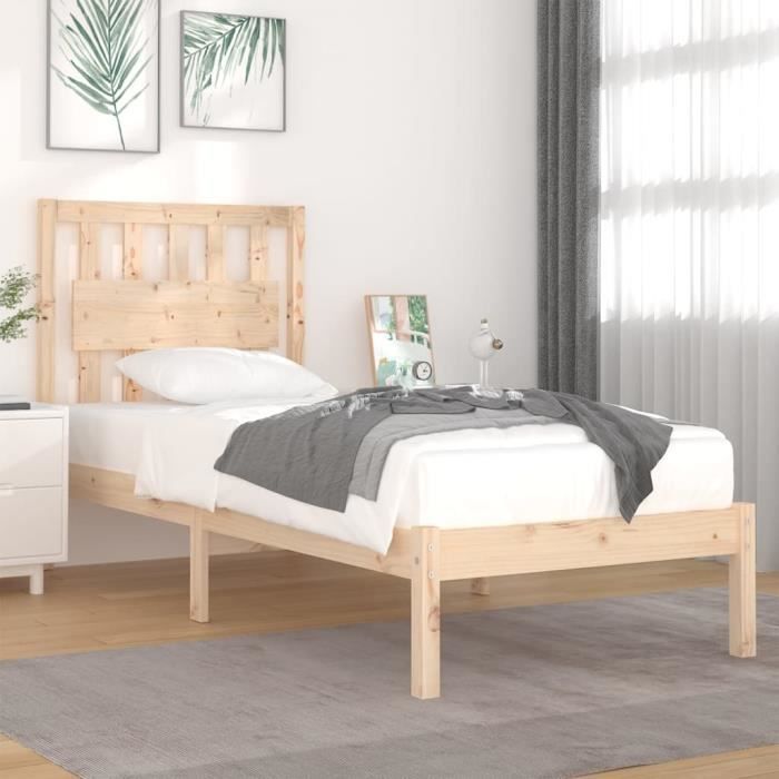 VidaXL Bed Frames Solid Pine Wood 100x200 Cm 3103923