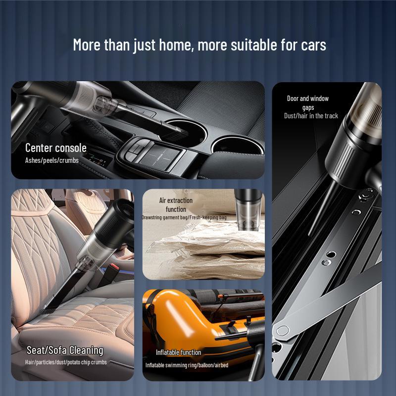 Wireless Multi-Function Handheld Car Vacuum: High-Power Portable Suction & Blowing All-in-One Cleaner