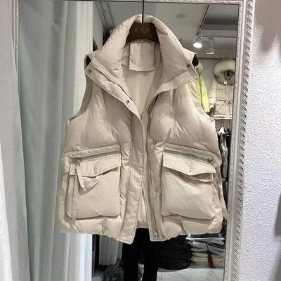 Autumn and Winter Korean Style Loose Cotton Vest Women's Outer Wear Trendy Fashionable Warm Jacket Versatile Waistcoat Vest