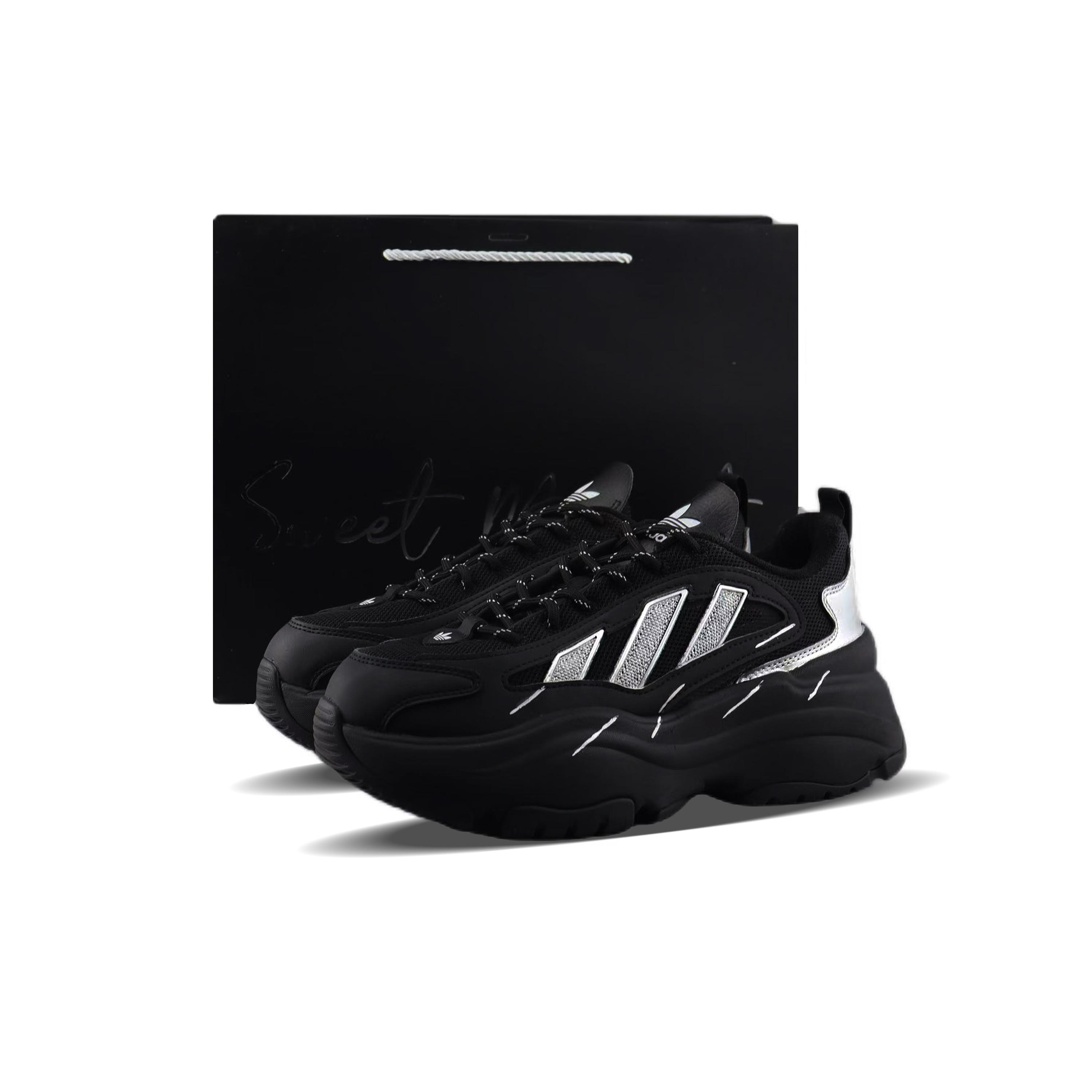 

Adidas Originals OZGAIA Abrasion Resistant Abrasion Resistant Low top Chunky Sneakers Women s Black Silver JQ4110(Team129--) 36⅔