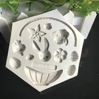 Creative Shape Baking Molds Easter Rabbit Handmade Mold 3D Silicone Egg Flower Fondant Chocolate Mold Cake Accessories Tools