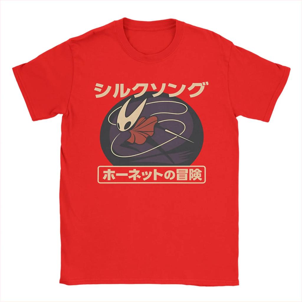 Harajuku T Shirt Summer Japanese Silk Song Novelty T-Shirts Hollow Knight Cotton Tee Adult Hot Sale Short Sleeve Top Tees soft