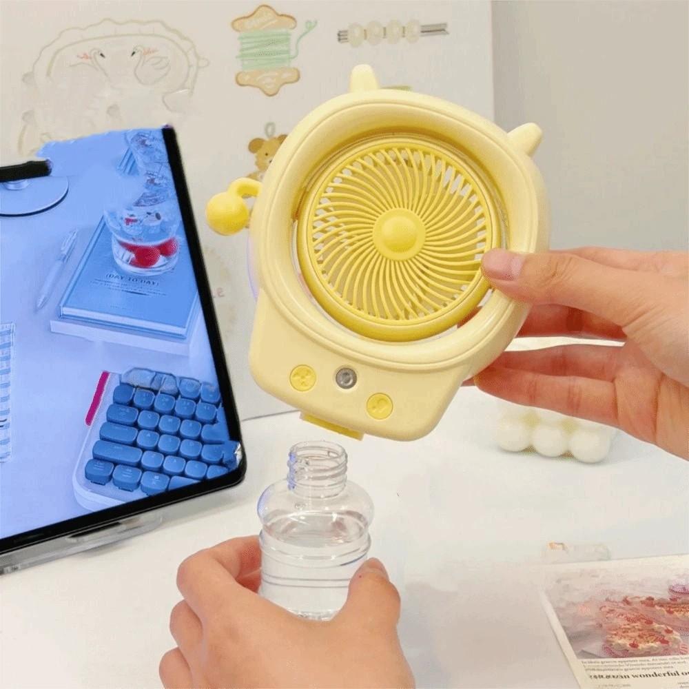 Fine Gentle Mist Portable Desktop Cooling Spray Fan Wide Angle Air Supply Wide Angle Cool Mist Desk Fan for 500mAh