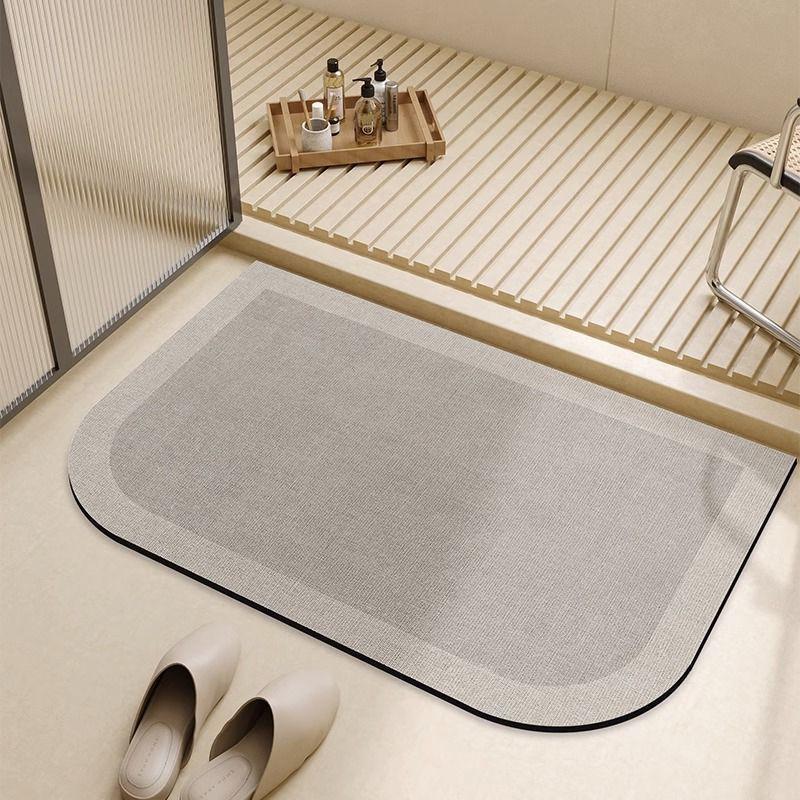 Soft diatomaceous earth absorbent floor mat, bathroom door mat, anti fouling and anti slip foot mat, kitchen quick drying