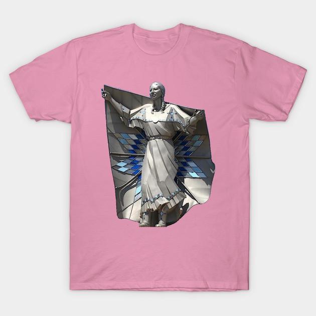 T Shirt Women Native American Statue Harajuku Print Kawaii Tshirt Summer Short Sleeve Female T-Shirt Top Tee