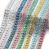 1 Yard Rhinestone Ribbon Self Adhesive AB Color Self Adhesive Tape DIY Craft Hot Melt Rhinestone Trim Shoes Decor