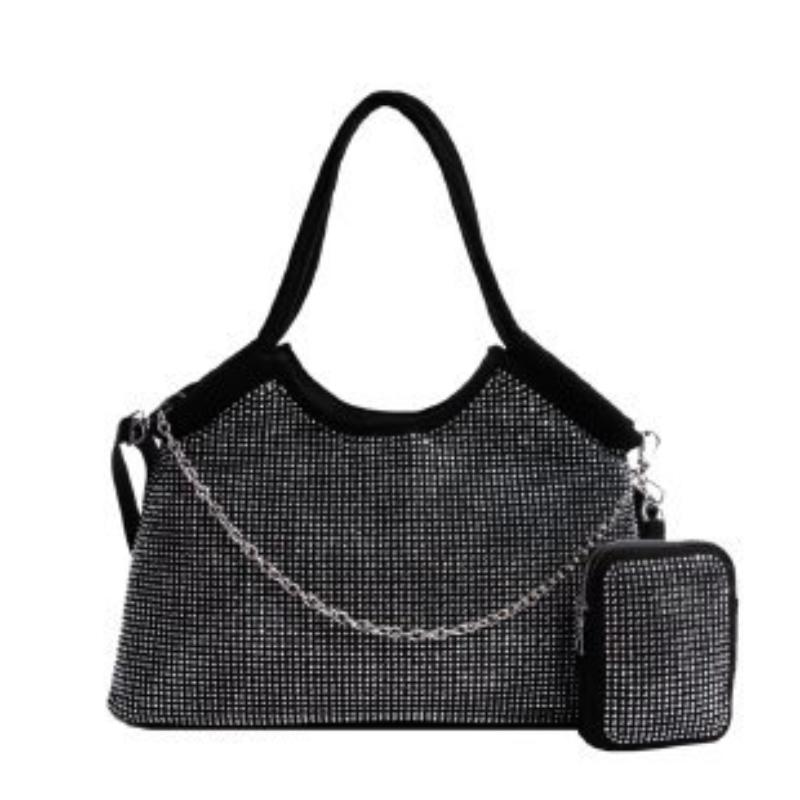 High Capacity Crossbody Bag Rhinestone Handbag For Women 2023 Summer New Fashion Shoulder Bag Chain Bucket Bags Female Tide