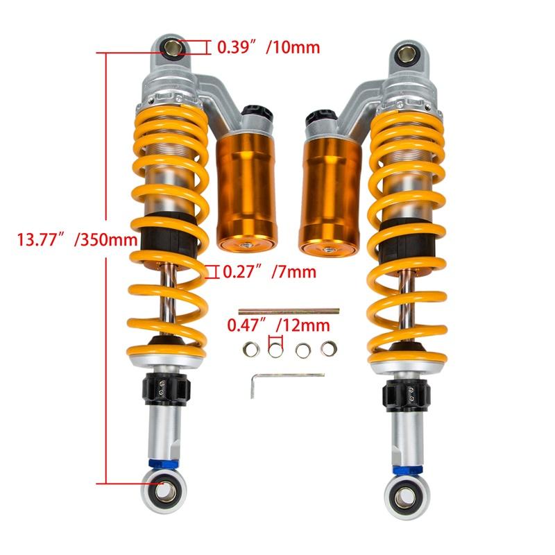 

310/330/350mm Motorcycle Rear Air Shock Absorbers Suspension Universal for Honda Yamaha Suzuki Falling Protection Accessories