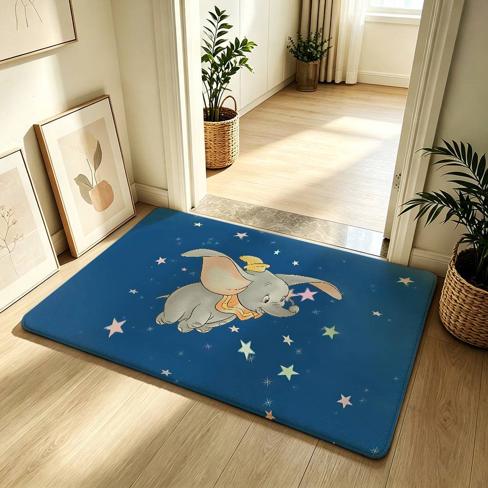 Cute Cartoon D-dumbo Classic Carpet Bathroom Anti-slip Mat Door Mat Home Decoration Mat Entrance Door Mat Scratch-resistant
