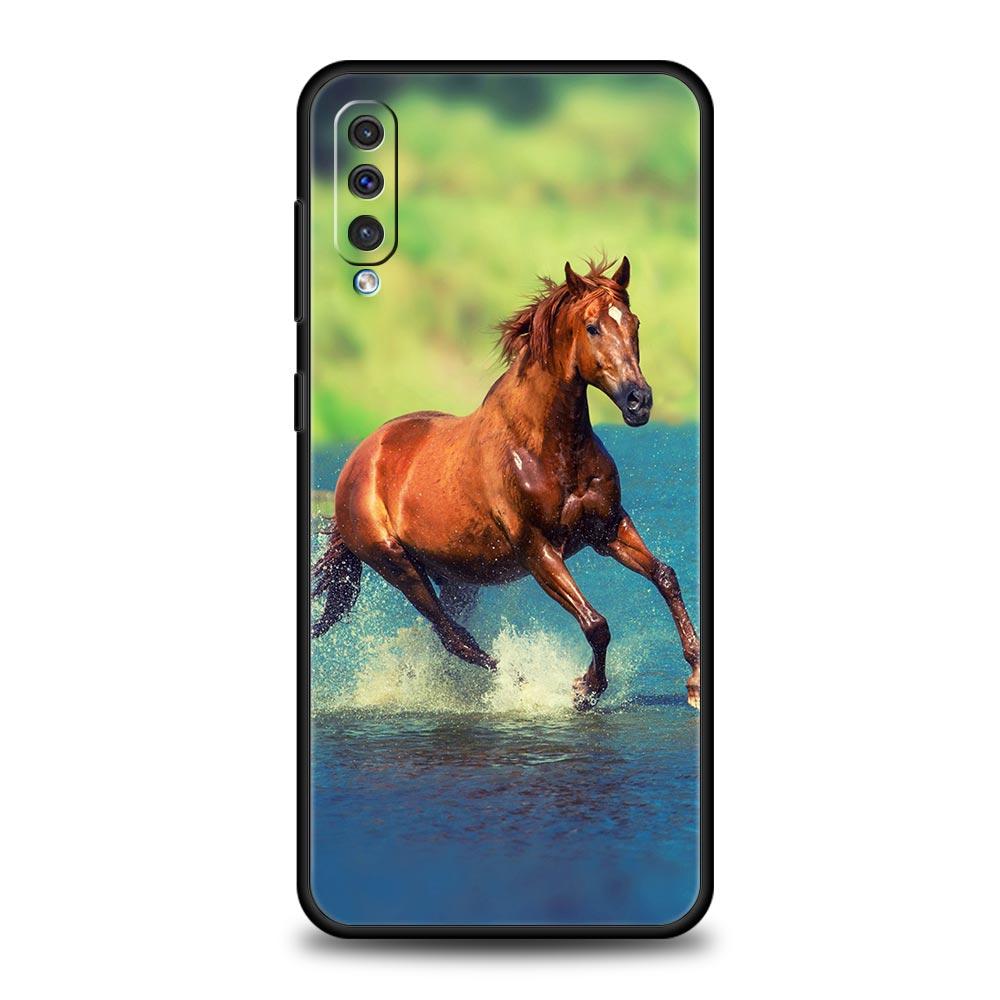Running Horse Animal Phone Case For Samsung A54 A52 A24 A14 A50 A72 A70 A30 A40 A20S A20E A02S A12 A22 A34 A42 A32 5G A04s Cover