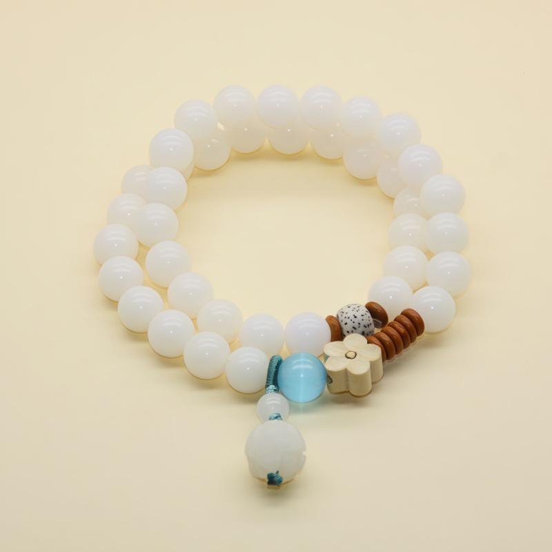 108 Bodhi Seed Lime Abacus Multi-turn Bracelet - Versatile Chinese Style Accessory