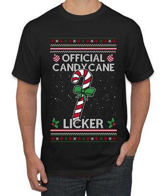 Official Candy Cane Licker Couples Matching Ugly Christmas Men's T- Shirt