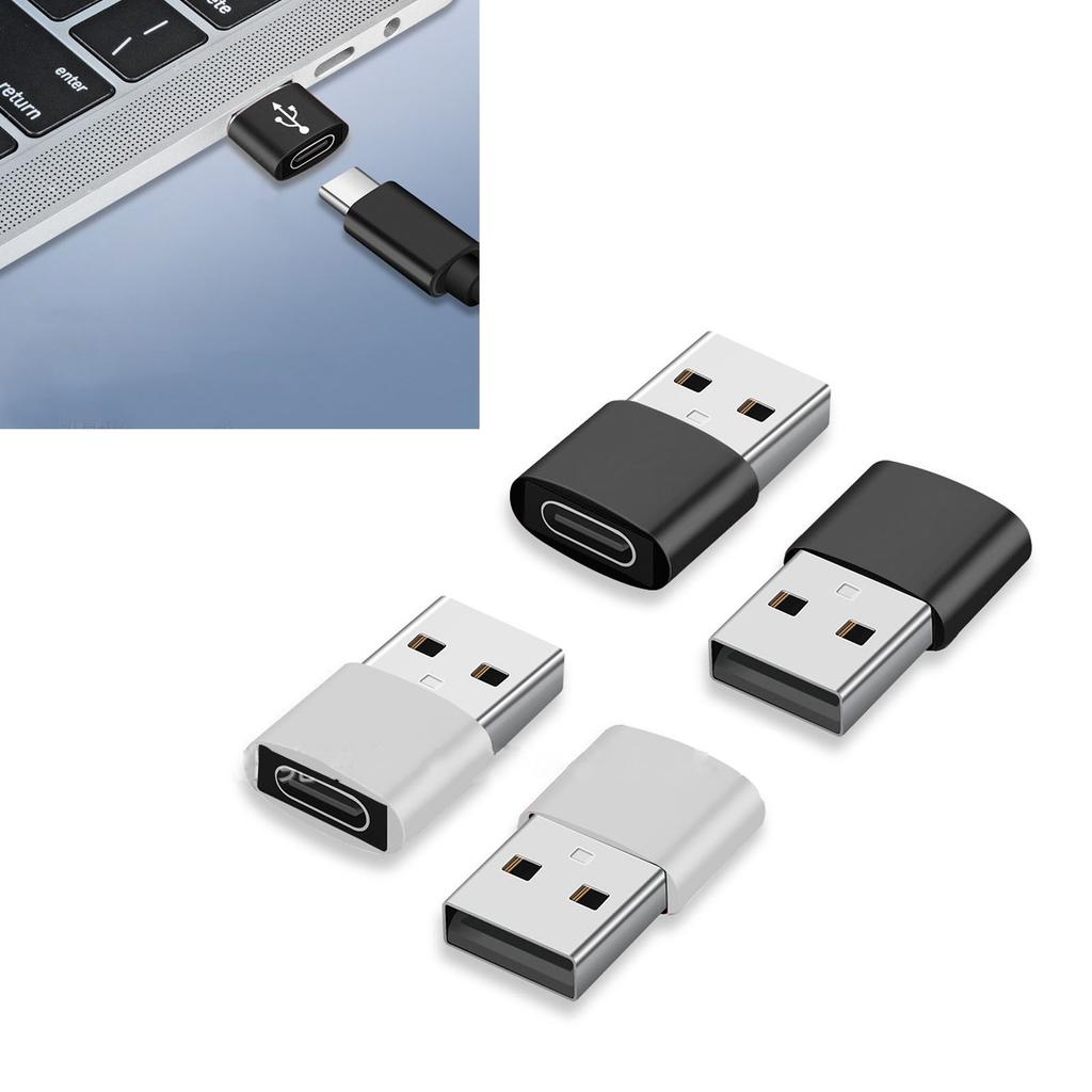 4Pcs USB Type C Female to USB A Male Adapter Aluminium Alloy Portable USB A Male Converter