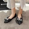 Spring New Xiaoxiangfeng Flats Fairy Pointed Mary Jane Bow Single Shoes