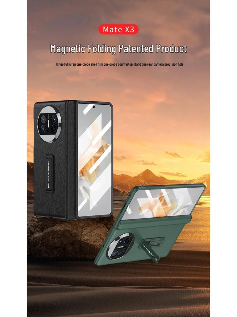 Huawei Mate X3 Leather Foldable Bracket Case: Full Coverage, Drop-Proof Protection