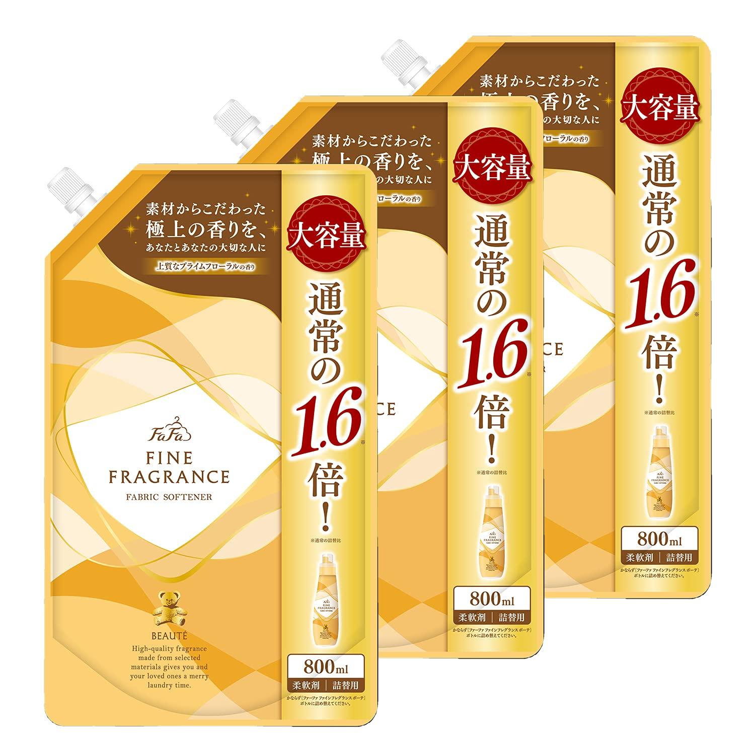 

BULK LIFE FaFa Fine Fragrance Кондиционер для белья Beaute Prime Цветочный аромат 800 мл x 3 (Массовая жизнь) [Большая вместимость] Заправка,