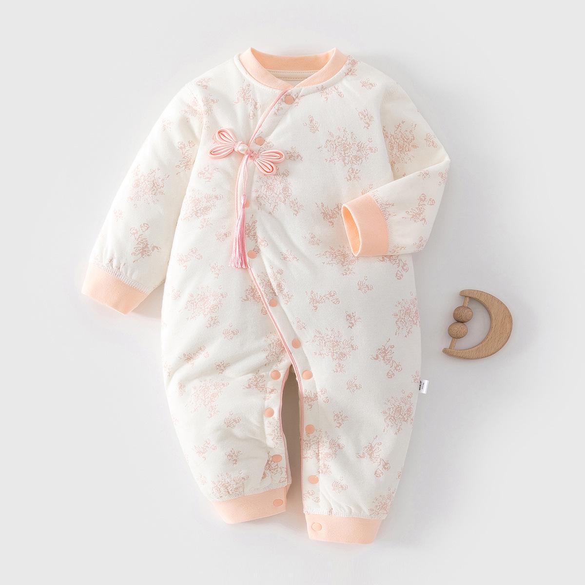 

Quilted Baby Romper, 40g Cotton, Newborn Crawling Outfit, Autumn/Winter Pajamas. 66 (58-63cm, 5.5-7kg)