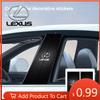 Innenaufkleber 2 Stück Auto Mittelpfosten 3D Aufkleber Auto Logo Dekoratives Zubehör für LS600hL GX470 GX460 LX470 LX570 R