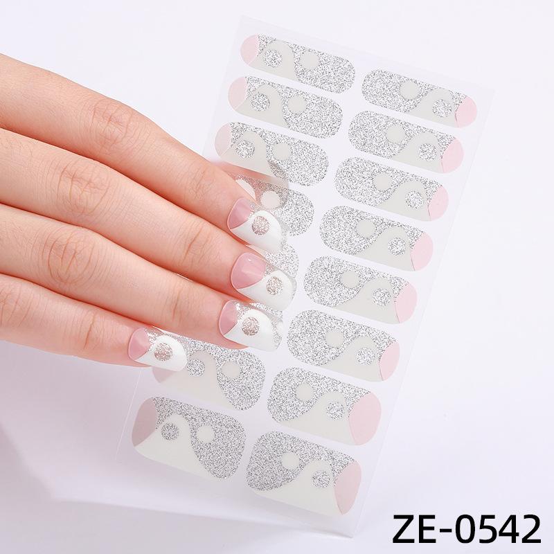 French Manicure Stickers Waterproof Nail Polish Film Nail Stickers