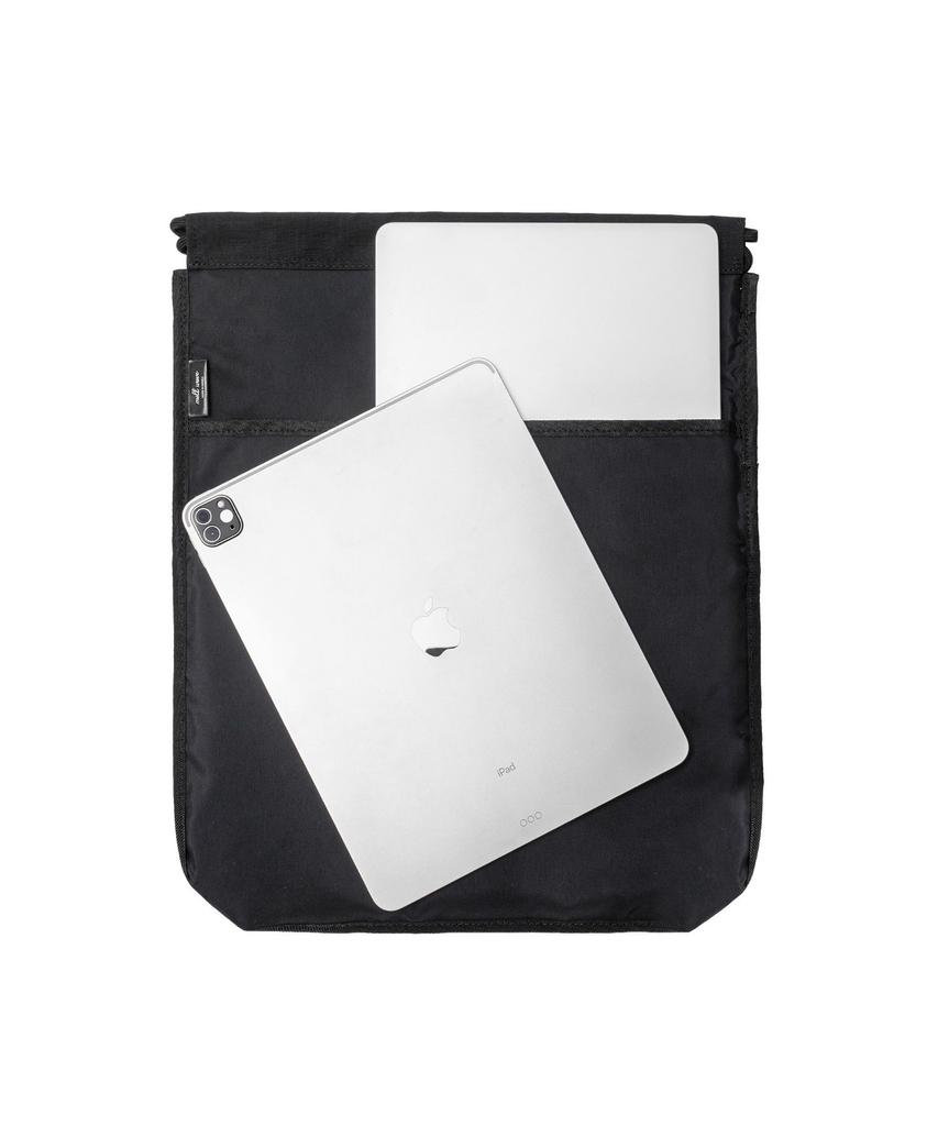 Milk Wave Layered Print Shirred String Backpack [Gray]