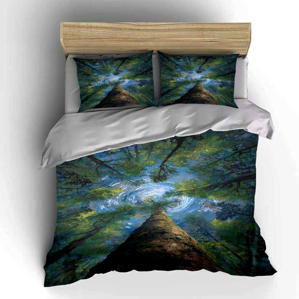 Tree Vortex with Sky. Bedding Sets Duvet Cover Sets Duvet Covers Pillowcases(1 * Duvet Cover 2 * Pillowcases, Without Duvet Insert)