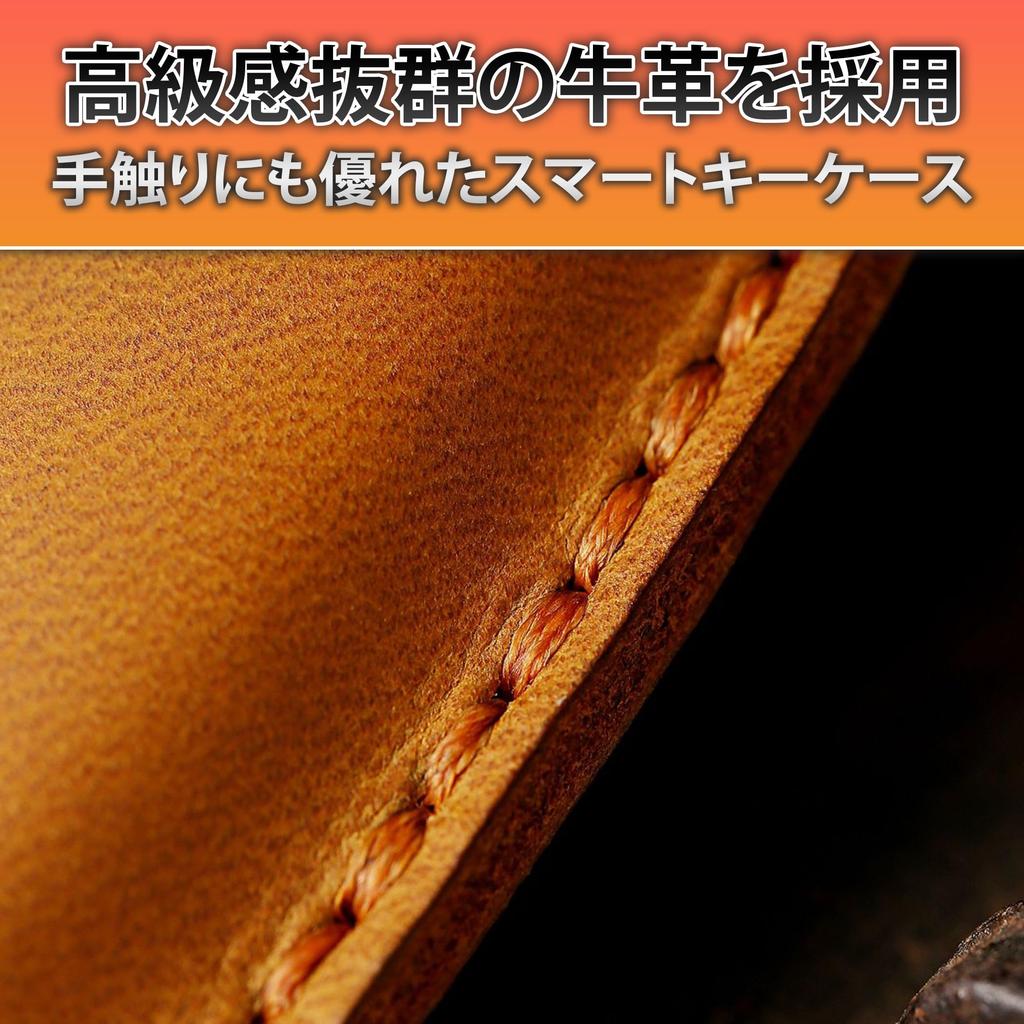 Felimoa Smart Key Case, Cowhide Leather Cover for Renault Keychain (Navy)