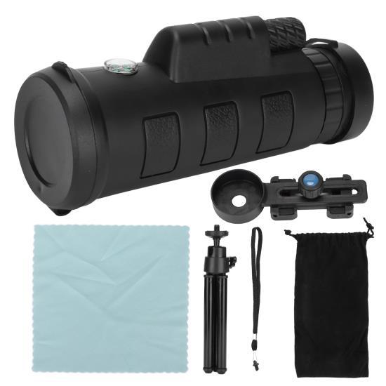 40X60 High Power Monocular Telescope HD Monocular Telescope with Smartphone Holder Tripod for Hiking Bird Watching