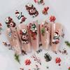 Christmas Nail Stickers - Snowflake & Snowman Patterns, Self-adhesive, Matte Finish, Festive Nail Decorations Easily Attached!