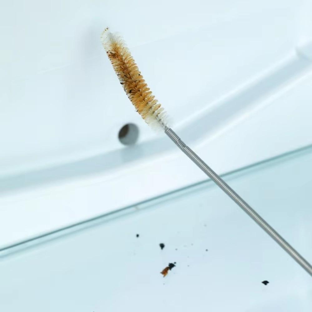 Long Flexible Refrigerator Drain Dredge Bendable Brush Nylons Bristles Refrigerator Scrub Brush 1M/1.5M Wire Tube Spring