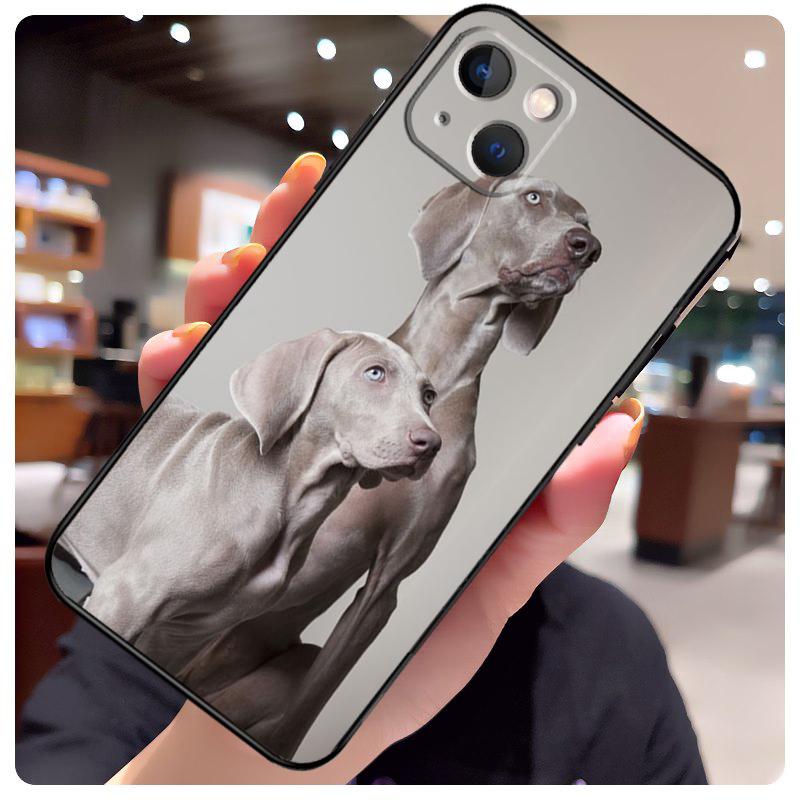 Weimaraner Dog Case For iPhone 16 14 15 Pro Max 12 13 Mini 11 15 Pro Max Plus X XS Max XR Phone Cover