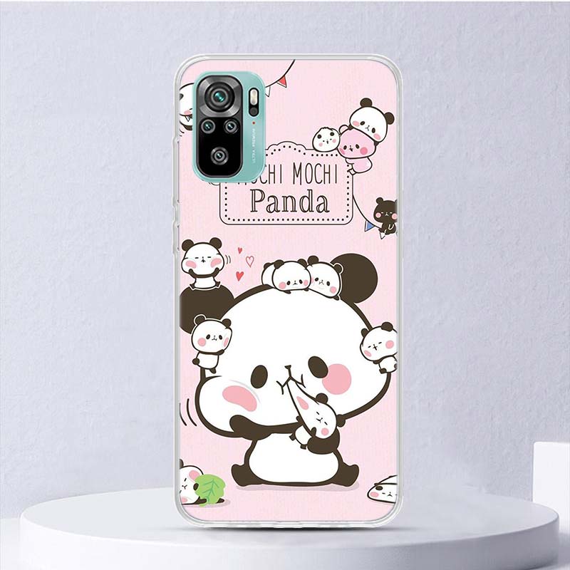 Kreslený Roztomilý Panda Měkký Kryt Pro Xiaomi Redmi Note 11S 10S 11 10 Kryt Telefonu 11T 11E Pro 9 9S 8 8T 9T 7 6 5 4X Skořepina Coque