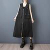 Sleeveless Plus Size Black Vintage New In Dresses for Women Casual Loose Long Summer Dress