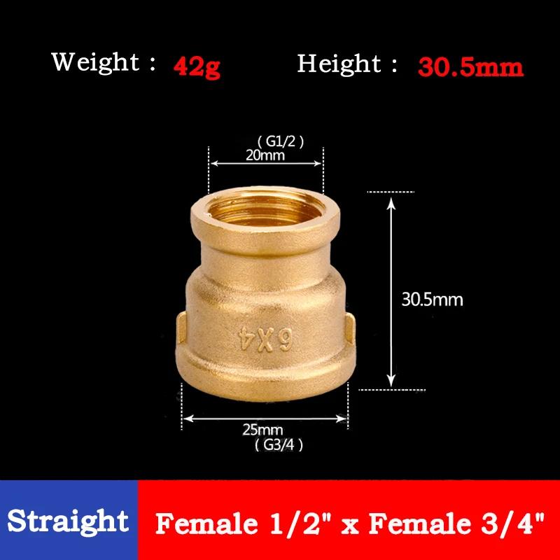 10pcs Brass Pipe Fitting Female Male Movable Joint/Plug/Cap Blocking/Reducing Bushing PipeJoint Adapter 1/2" Thread