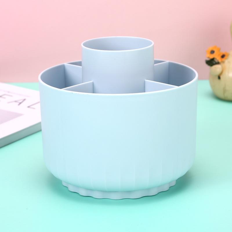 Creative Large-Capacity Rotating Pen Holder for Desktops