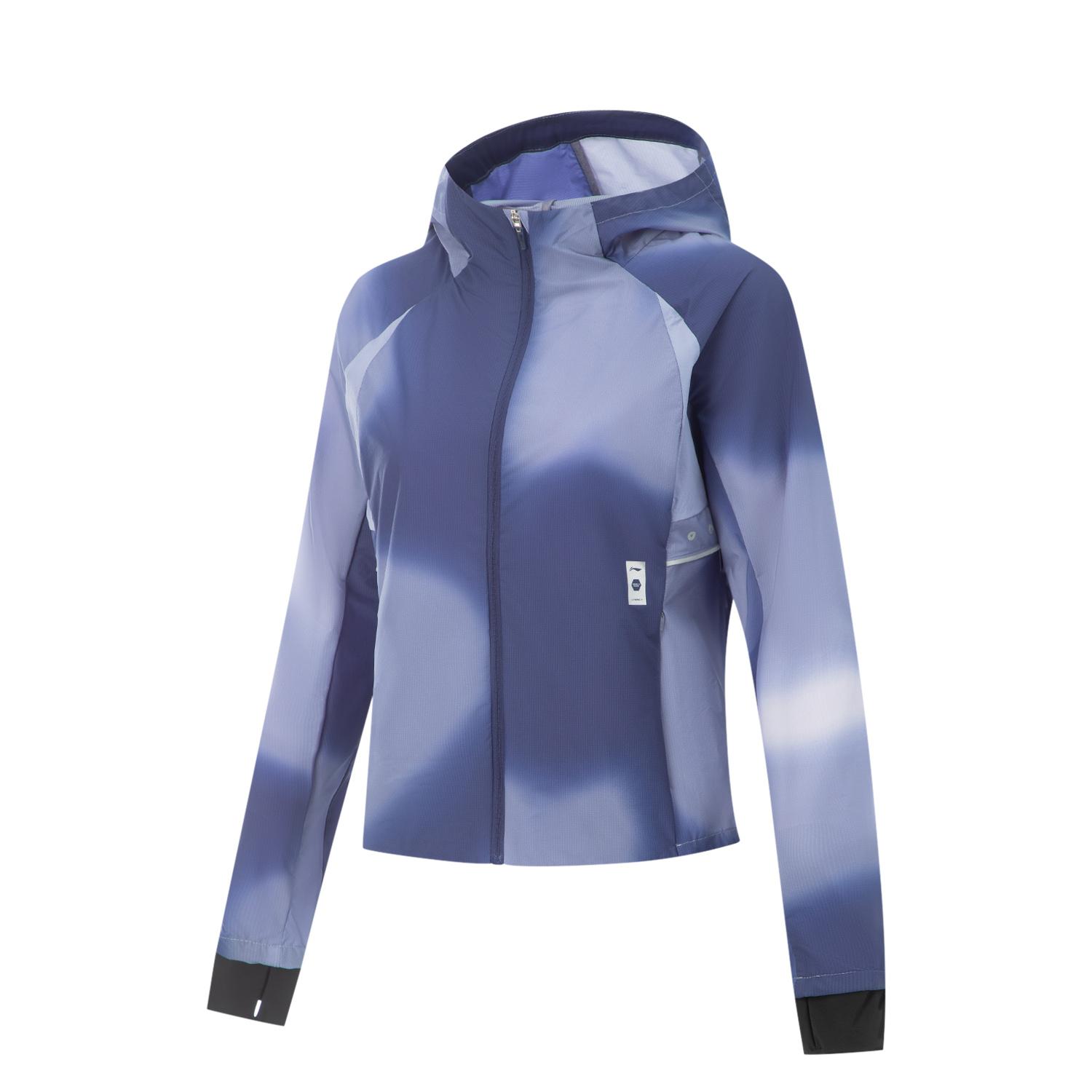 Li Ning Fitness Series Trench Coat Women s Dull Gray Purple All Over Print AFDVG52-3 L