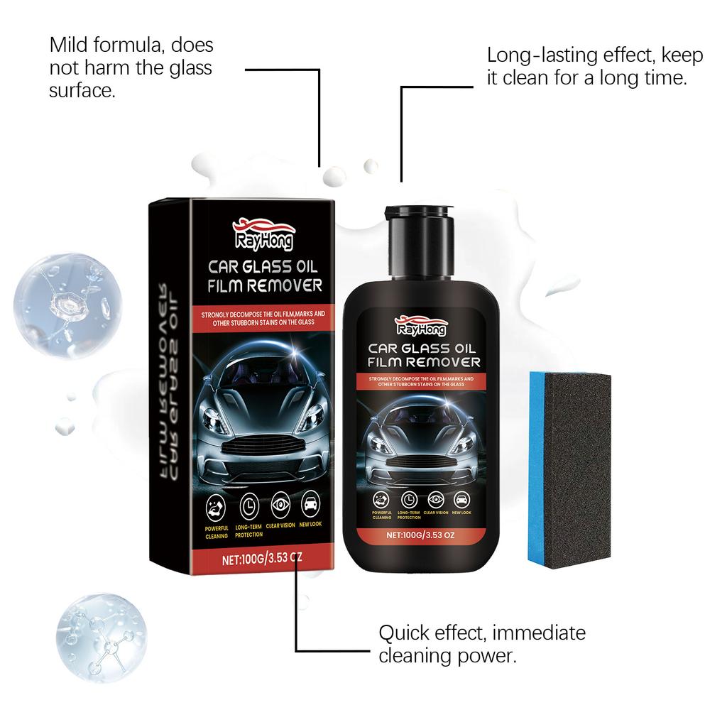 Rayhong Automotive Windshield Oleophobic Film Automotive Windshield Cleaning & Degreasing Rainproof & Waterproof Oleophobic Film