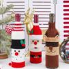 Knitted Santa & Snowman Wine Bottle Covers - Christmas Party Decor