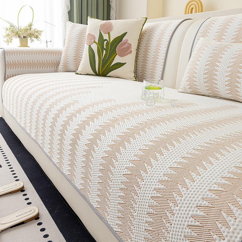 New Cool Sofa Cover Cloth Towel Light Luxury High-End Sofa Cover Summer Ice Silk Summer Sofa Cushion