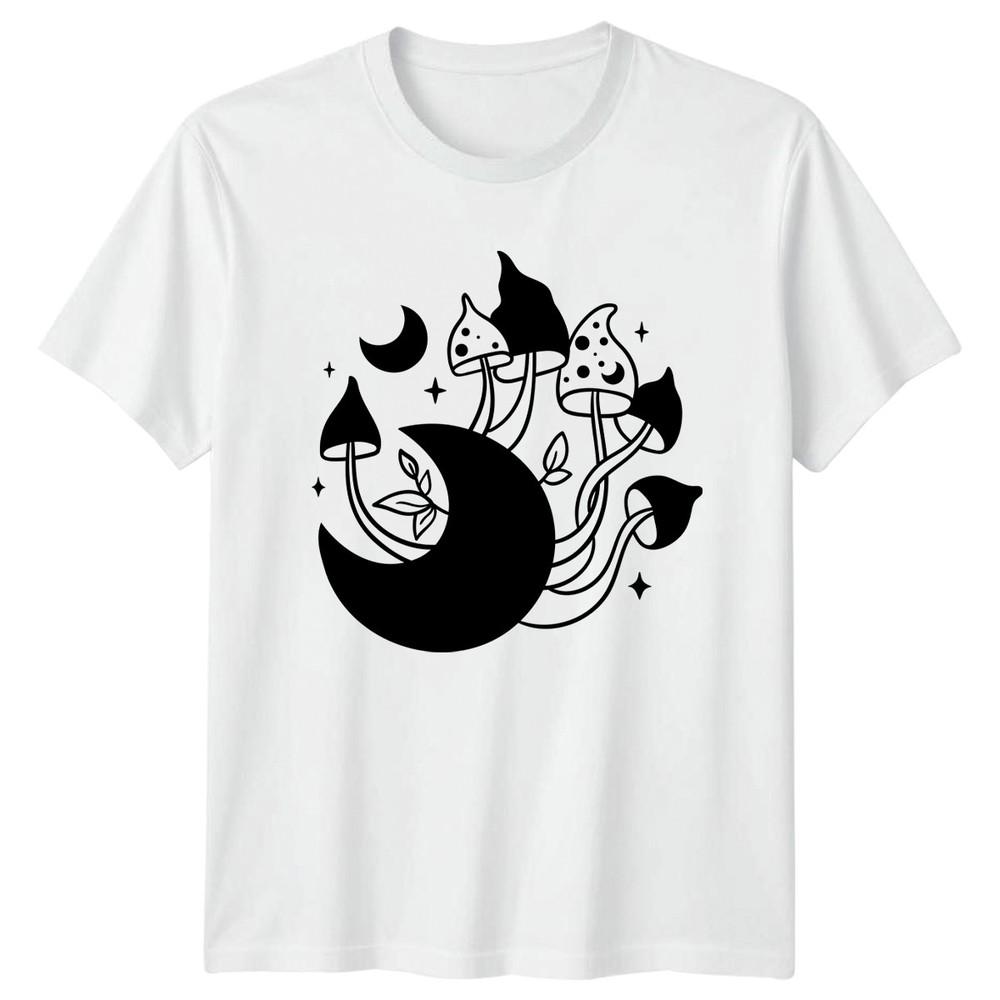Mystical Celestial Mushroom Forest Fungi TShirt Witchy Boho Nature Art S