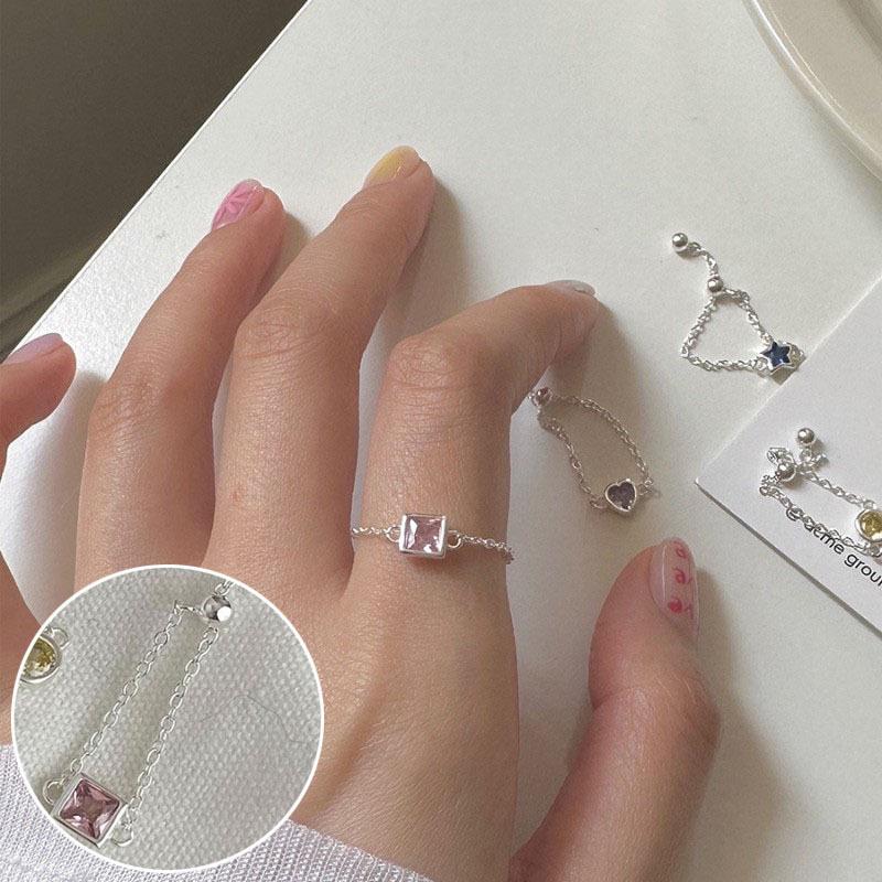 Korean S925 Silver Cross Military Flower Ring: Retro, Adjustable, Fashionable Hip-Hop Index Finger Design for Women.