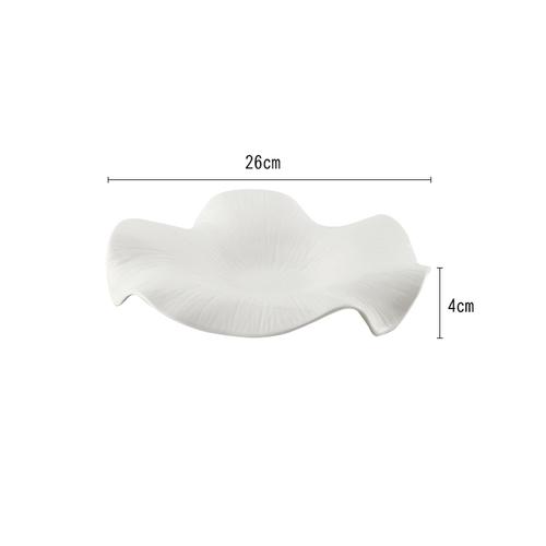 Ceramic Dinner Plate Flower Shaped Dessert Plate Snack Plate Salad Plates Pasta Plates Cooking Plates Home Solid Color Tableware