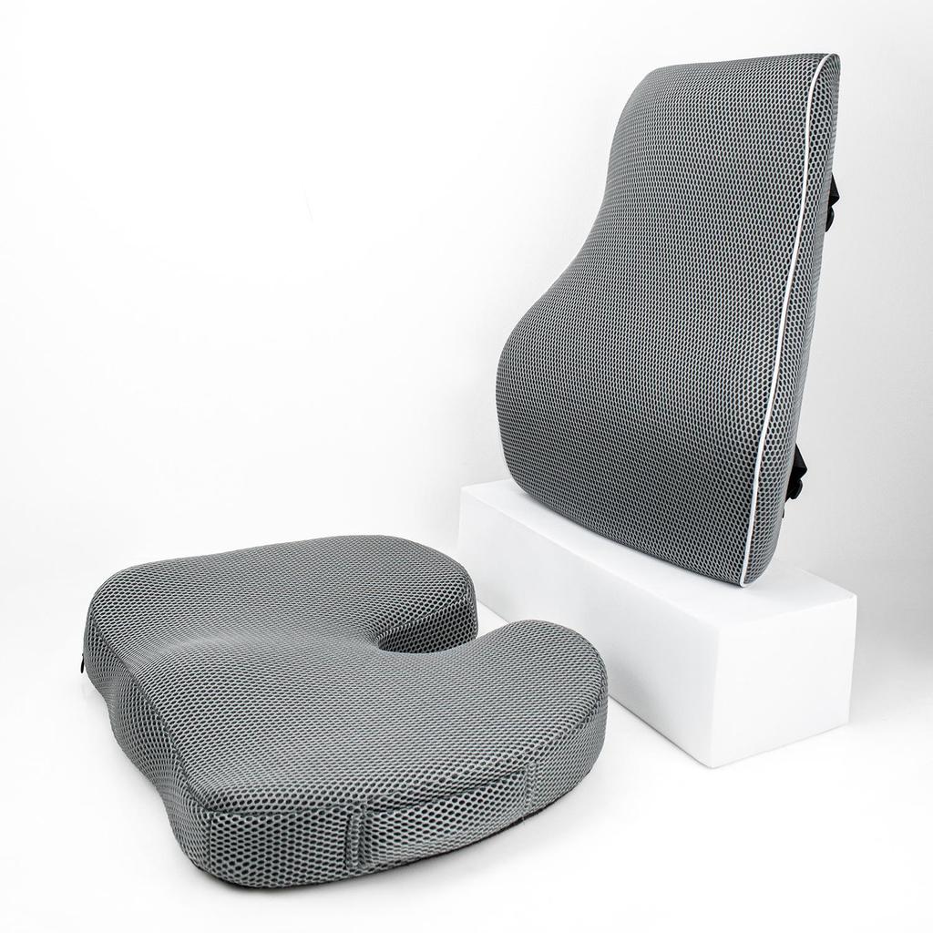Ergonomic Memory Foam Lumbar Support Cushion for Car, Office Chair, and Wheelchair
