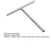 1 Set Towel Rack Strong Load-bearing Stainless Steel T Shape Standing Type Hand Cleaning Cloth Rack Shelf Bathroom Accessories
