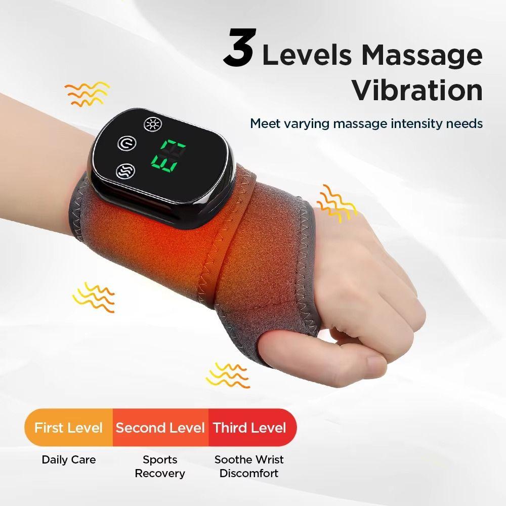 USB Rechargeable Hand Massager 8 Mode Electric Massage Tool Wrist Massager  Relax Muscle