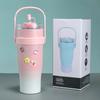 1200ML Vakuumisolierter Becher Isolierter Strohbecher mit großem Fassungsvermögen Geschenke Wasserflasche