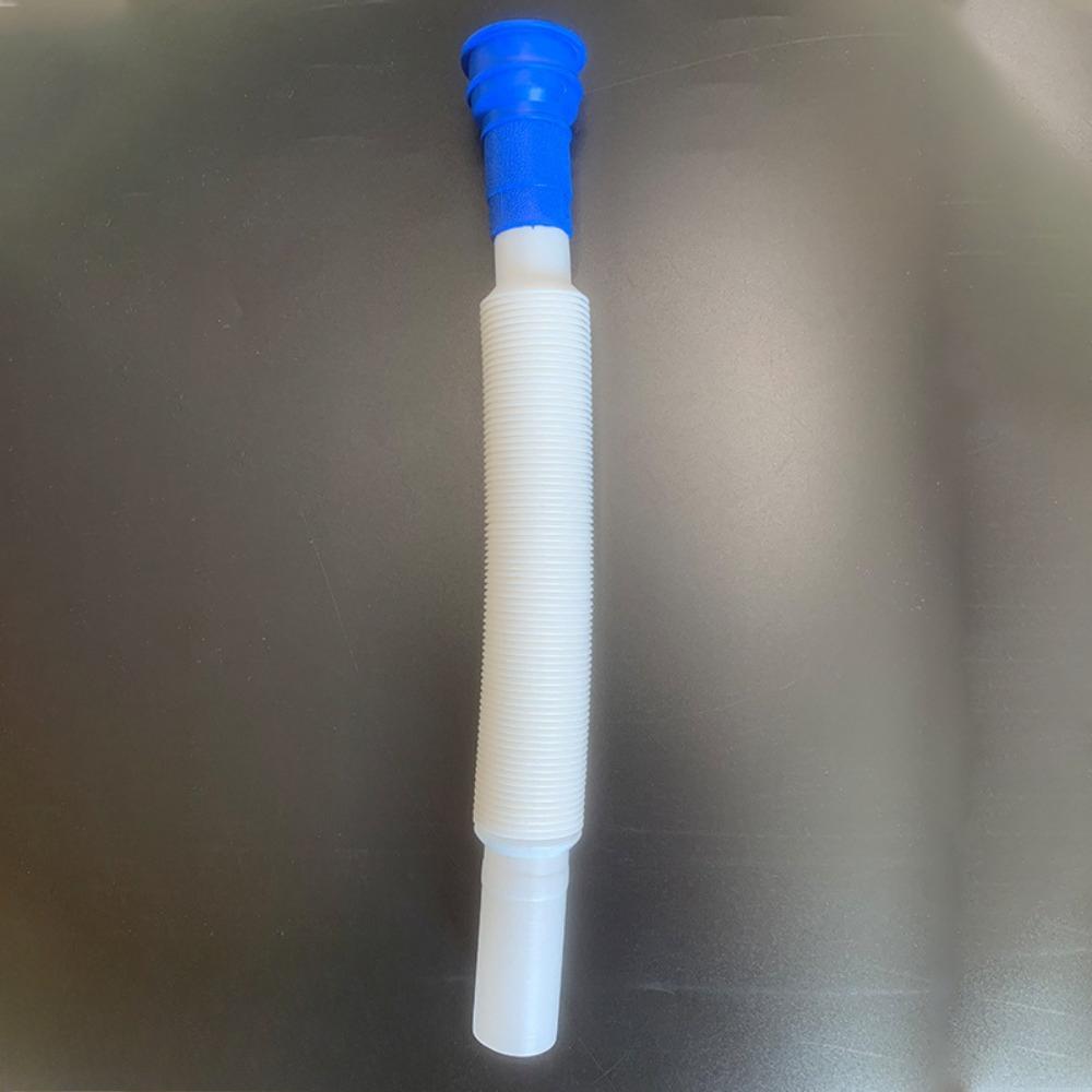 White 1-Pack Expandable Flexible Kitchen Sink Sewer Pipe Bathroom Drains Tube Wash Basin Plumbing Rainwater Down Spout Hose
